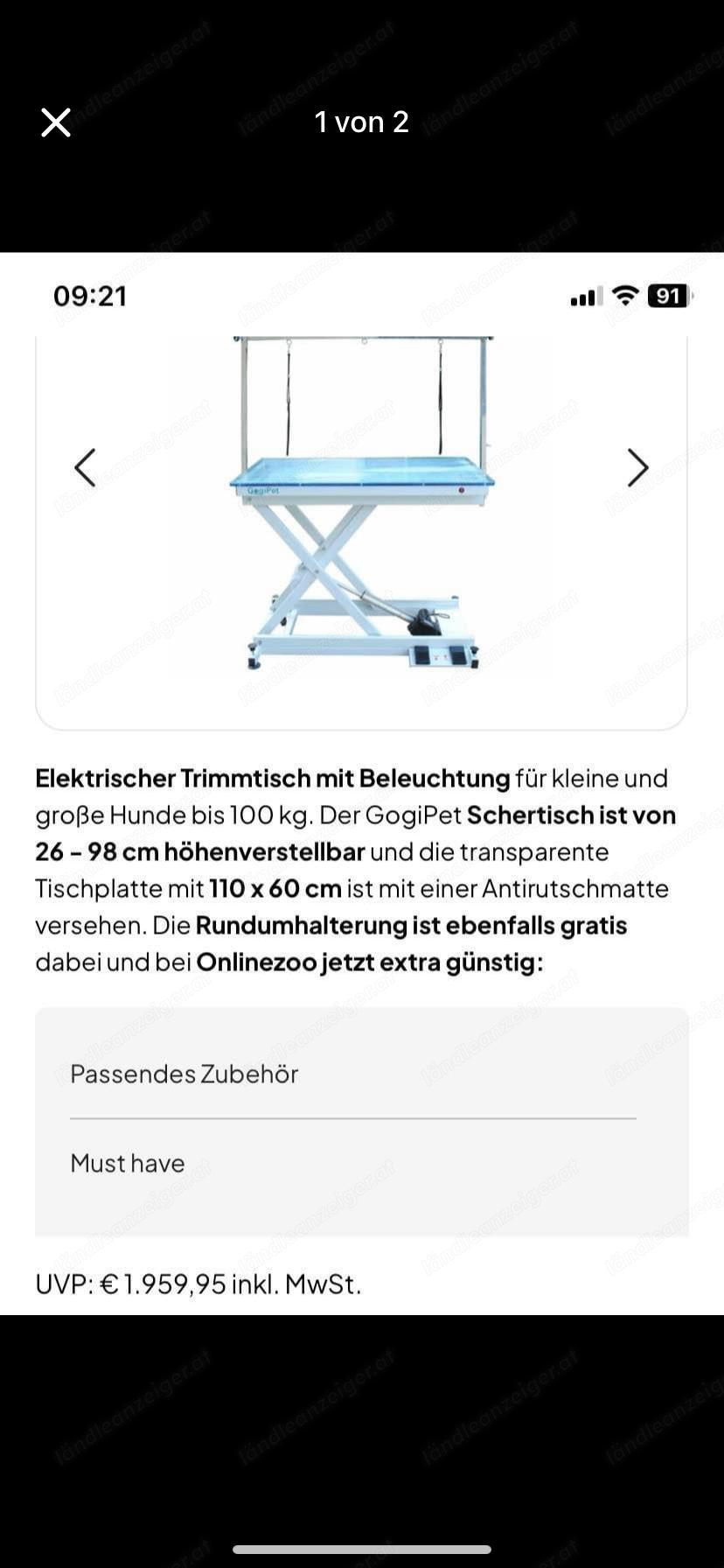 Trimmtisch elektrisch Hundefrisör