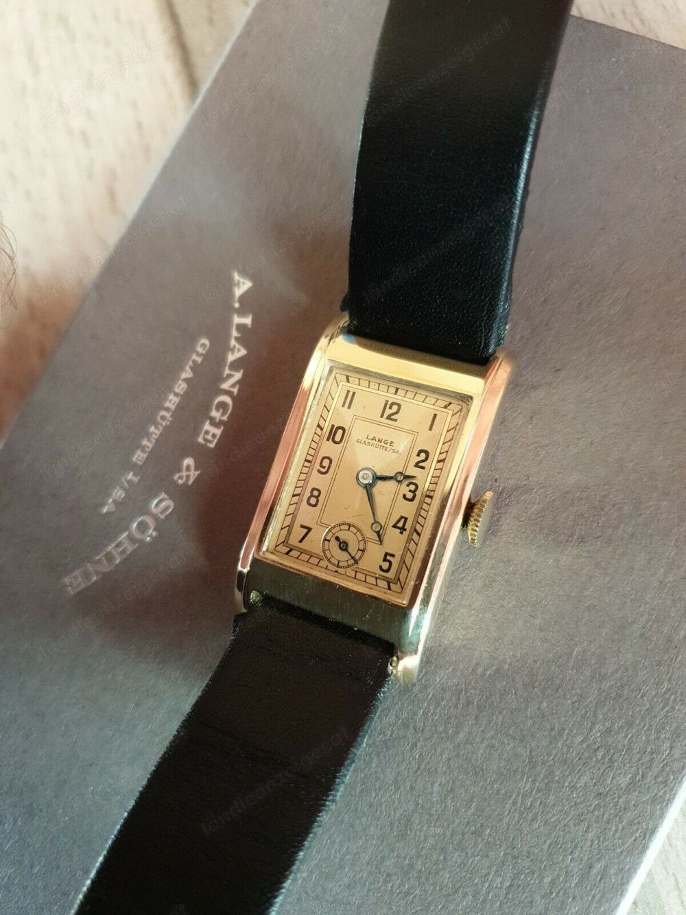 A. Lange & Söhne, antike Glashütteuhr in 0,585 Gold aus 1939