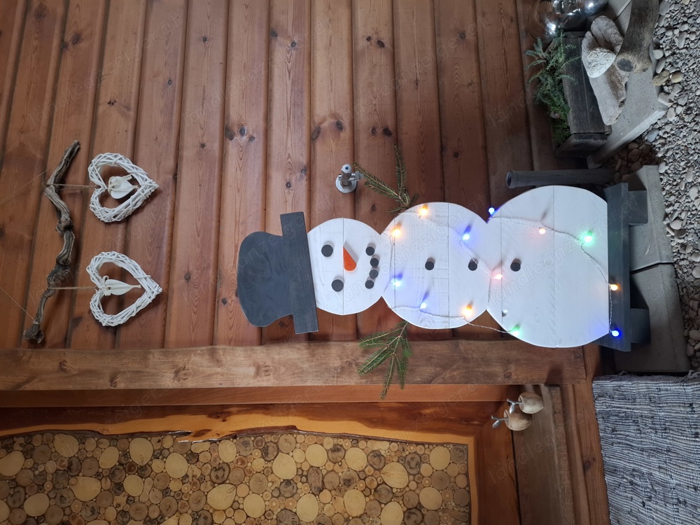 Schneemann aus Holz, Weihnachtsdeko, Geschenkidee, Weihnachtsgeschenk.