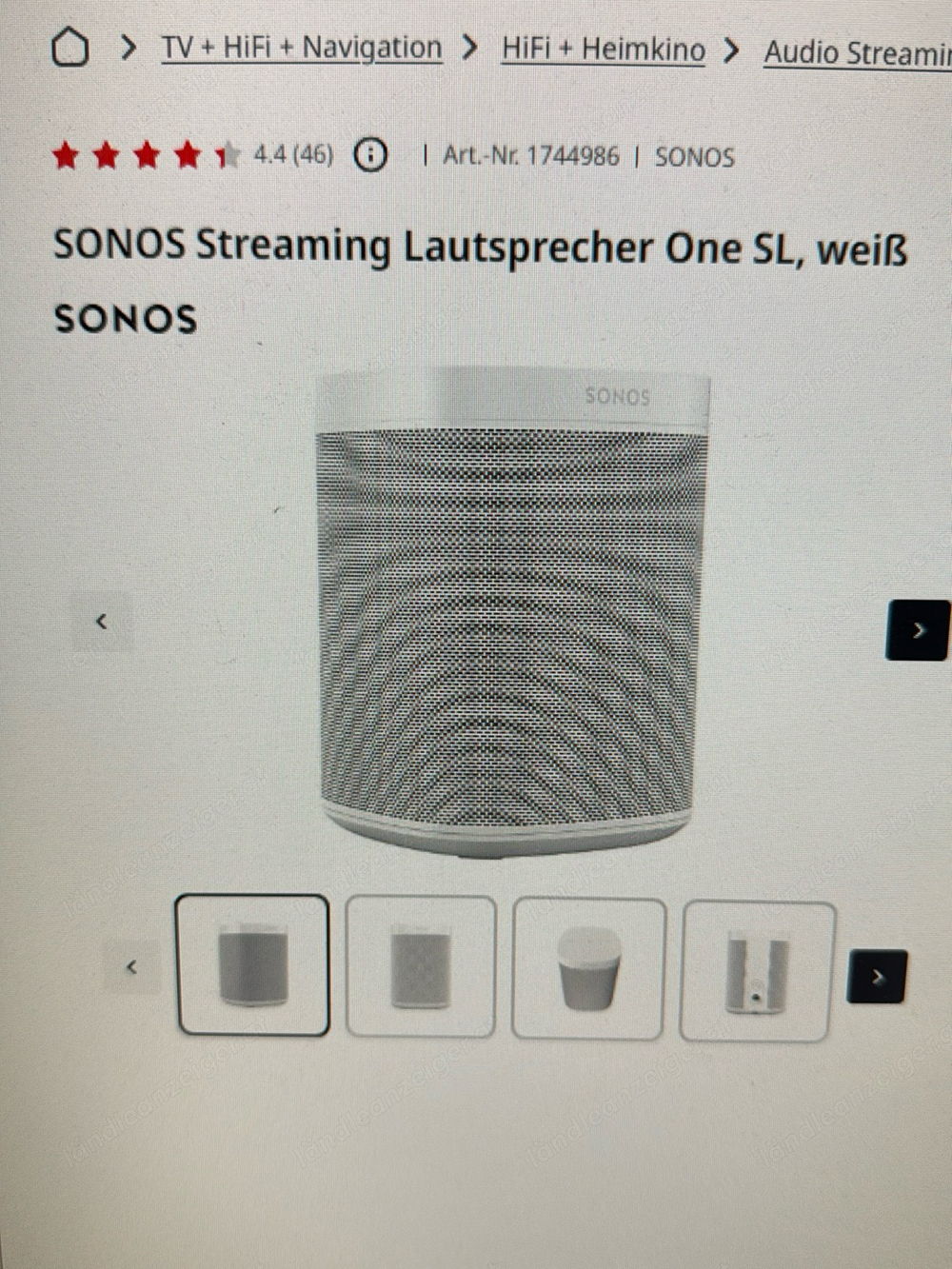Sonos One SL Neu Sonos One SL Neu