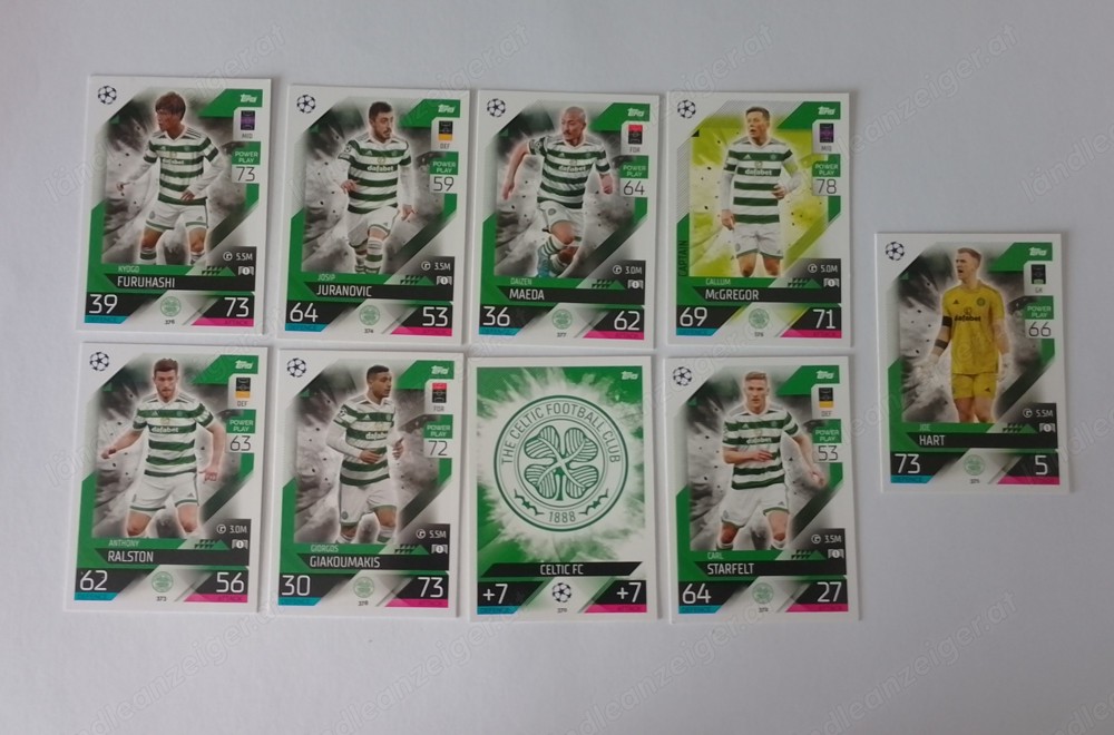 Topps Match Attax Fußball Karten 2022 23 von Celtic Glasgow 