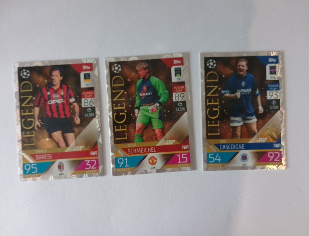 3 Legend Topps Match Attax Fußball Karten 2022 23