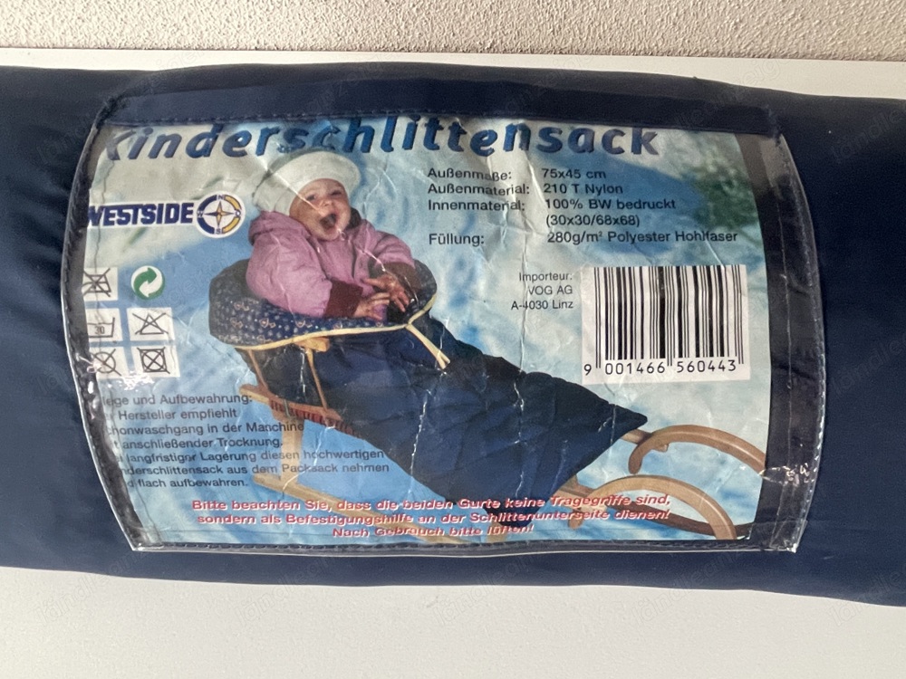 Kinder Schlittensack für Rodel