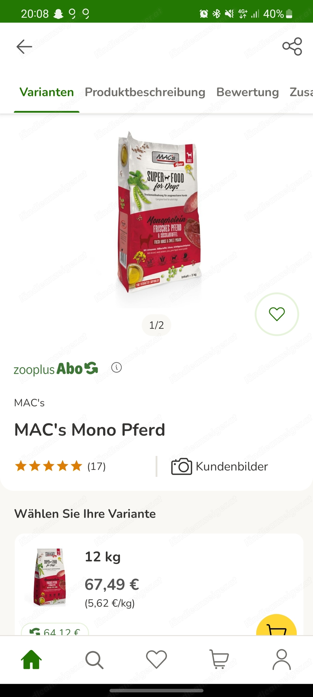 Hunde Trockenfutter Monoprotein 