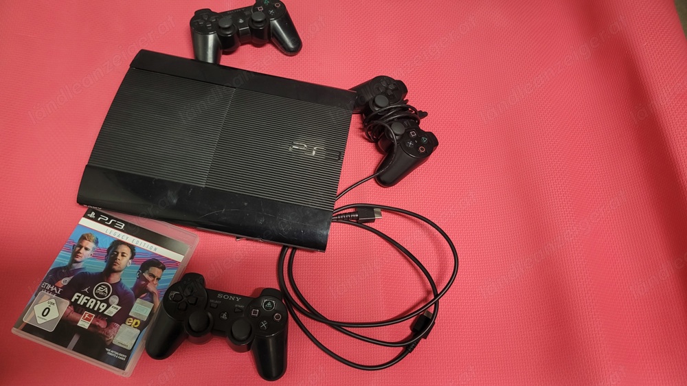 PS 3 Konsole, 3 Controller,  Fifa 19