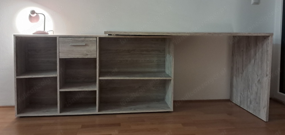 Eckschreibtisch MidYou vom Lutz neu, L B H : 135 x 67 x 74 bzw 137 x 34 x 71