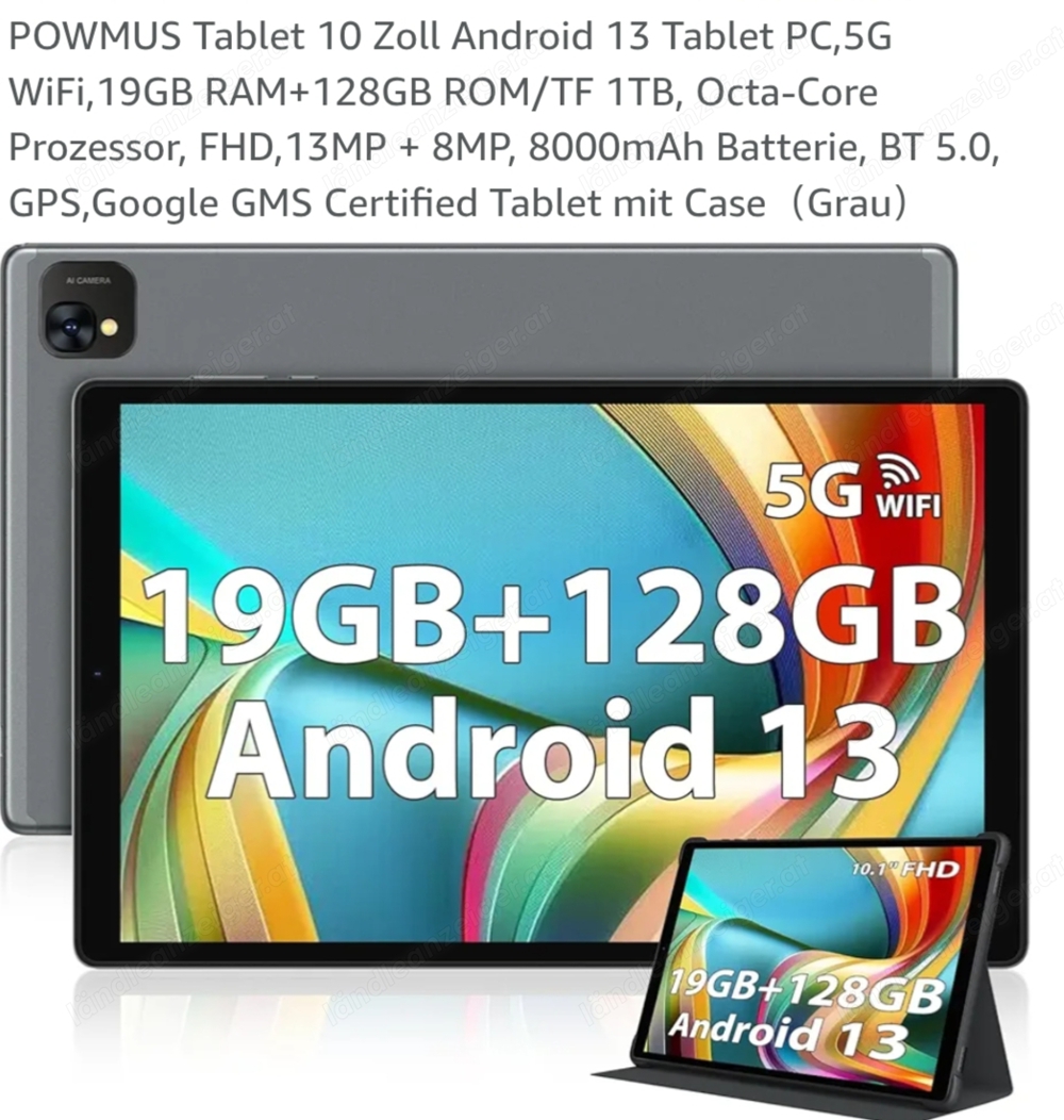 Powmus Tablet 10 Zoll Android 13
