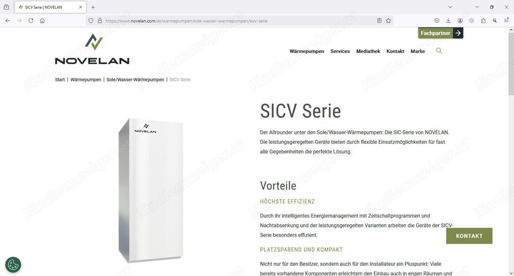 Neue Novelan Wärmepumpe SICV 12.2K3 Sole Wasser Heizen und Kühlen Leistungsgeregelt zwischen 3-12KW