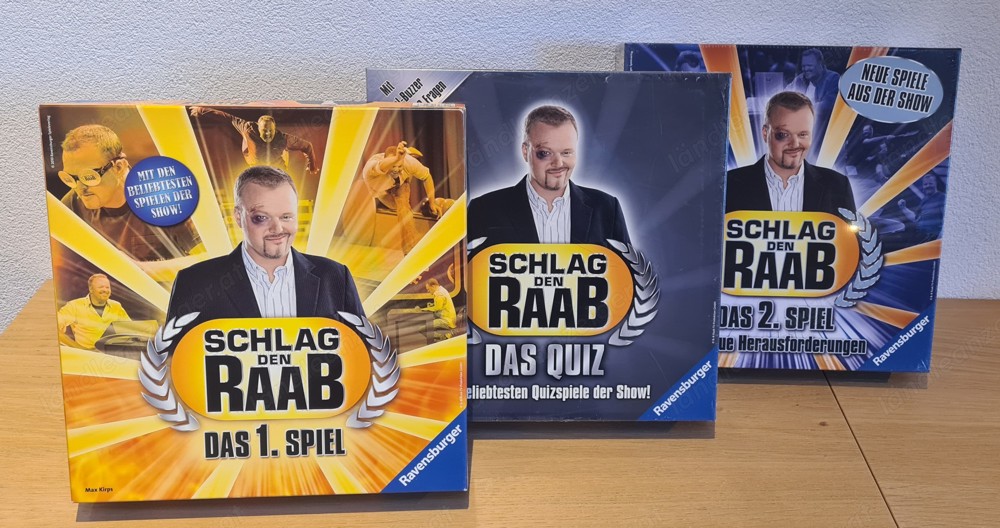 3 x Schlag den Raab Brettspiele Quiz Brettspiel