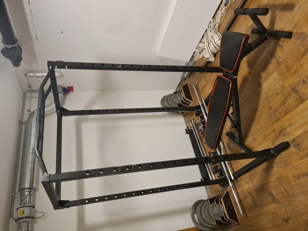 Power Rack + Gewichte 115 kg + Zubehör