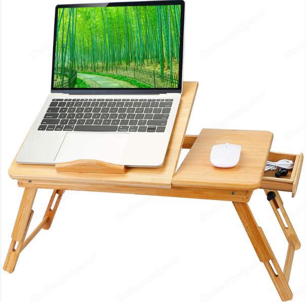 Bambus Betttisch Klappbar,Laptoptisch,Klapptisch,Lapdesk Laptop,Höhenverstellbar,Frühstück Tisch 