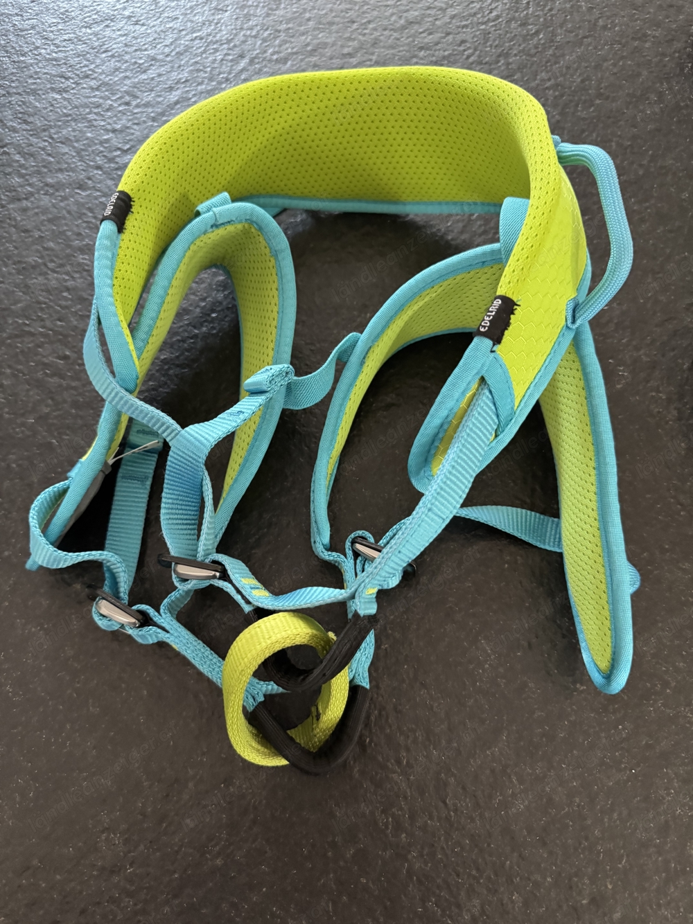 Klettergürtel Edelrid Finn 2 grün blau für Kinder