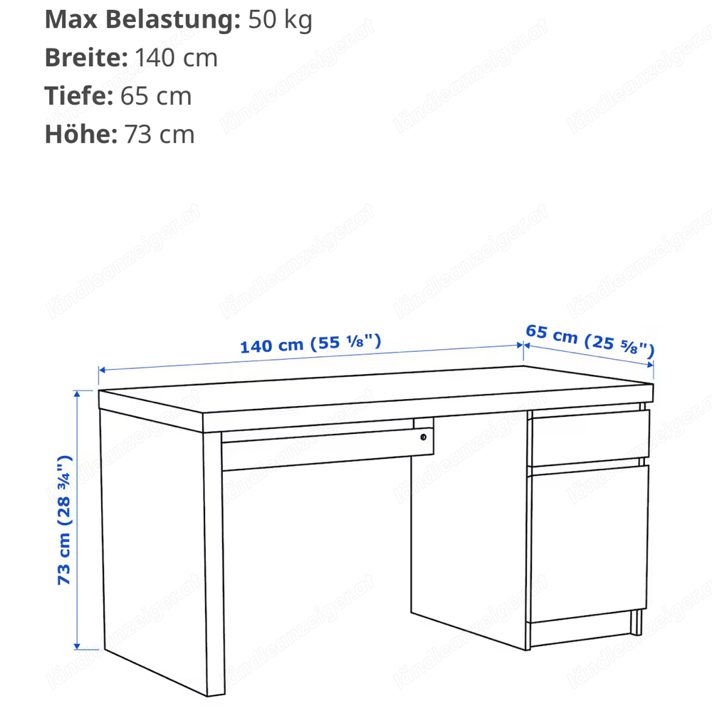 IKEA Schreibtisch Malm