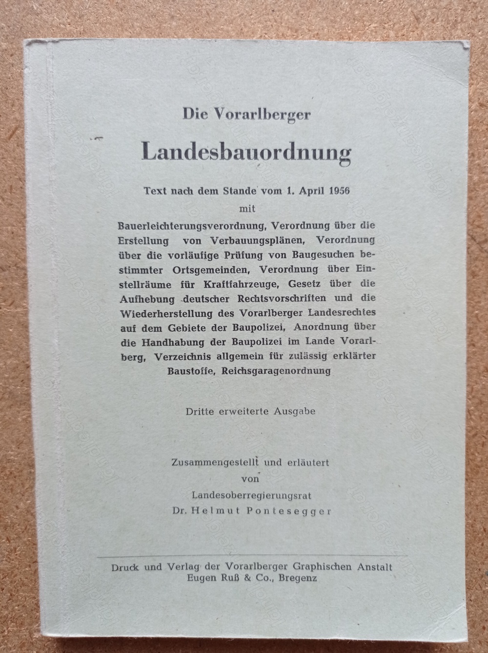 Die Vorarlberger Landesbauordnung 1956