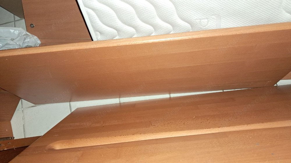 Buche oder Erle Bett massiv 90 x 200 cm Matratzenmaße