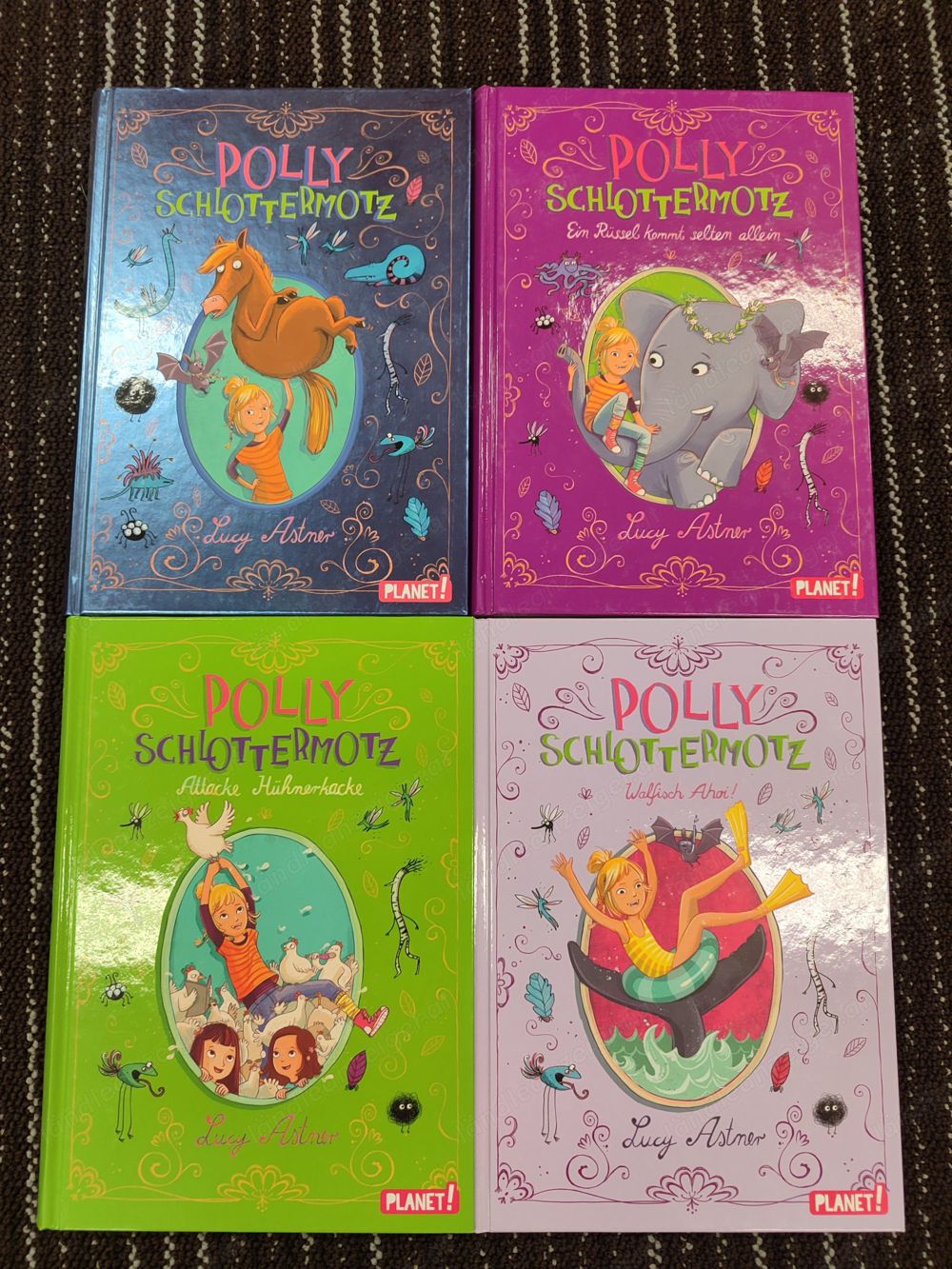 Bücher Polly Schlottermotz Teile 1-4, nagelneu 