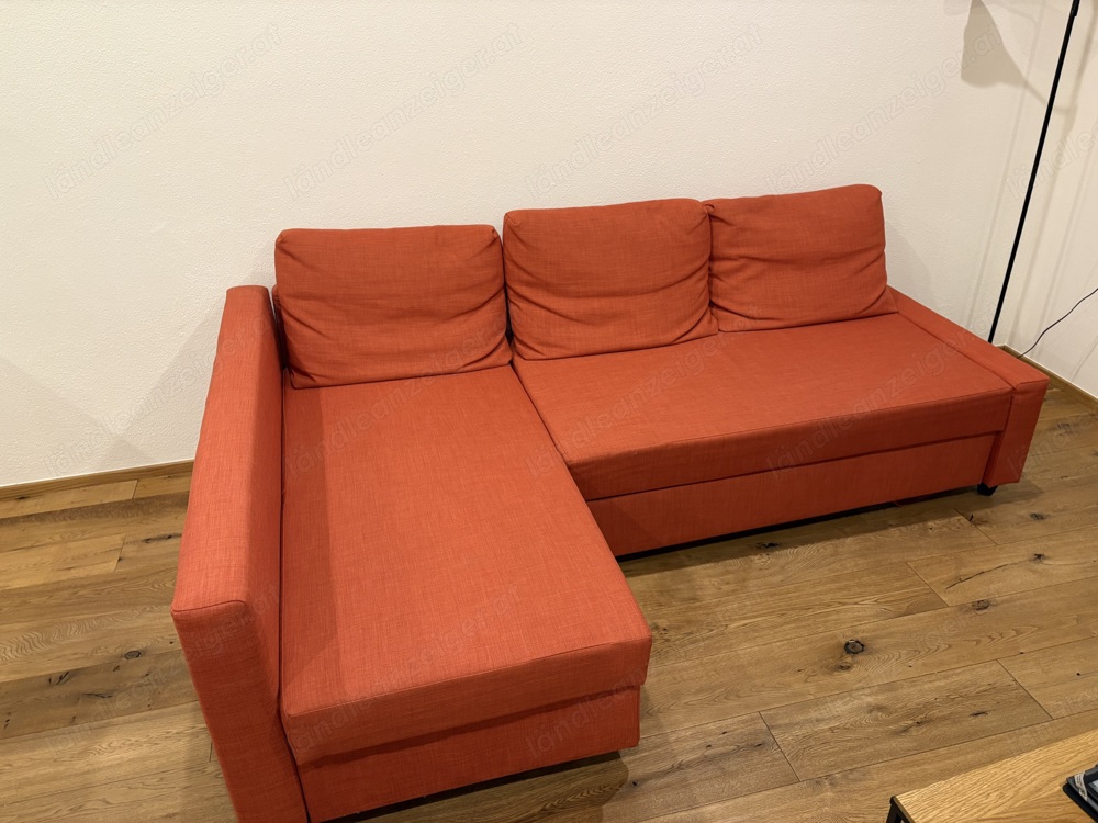 IKEA Couch ausziehbar, orange, in sehr gutem Zustand zu Verschenkn