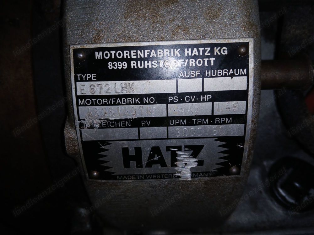 Hatz Motor Diesel 4,5ps