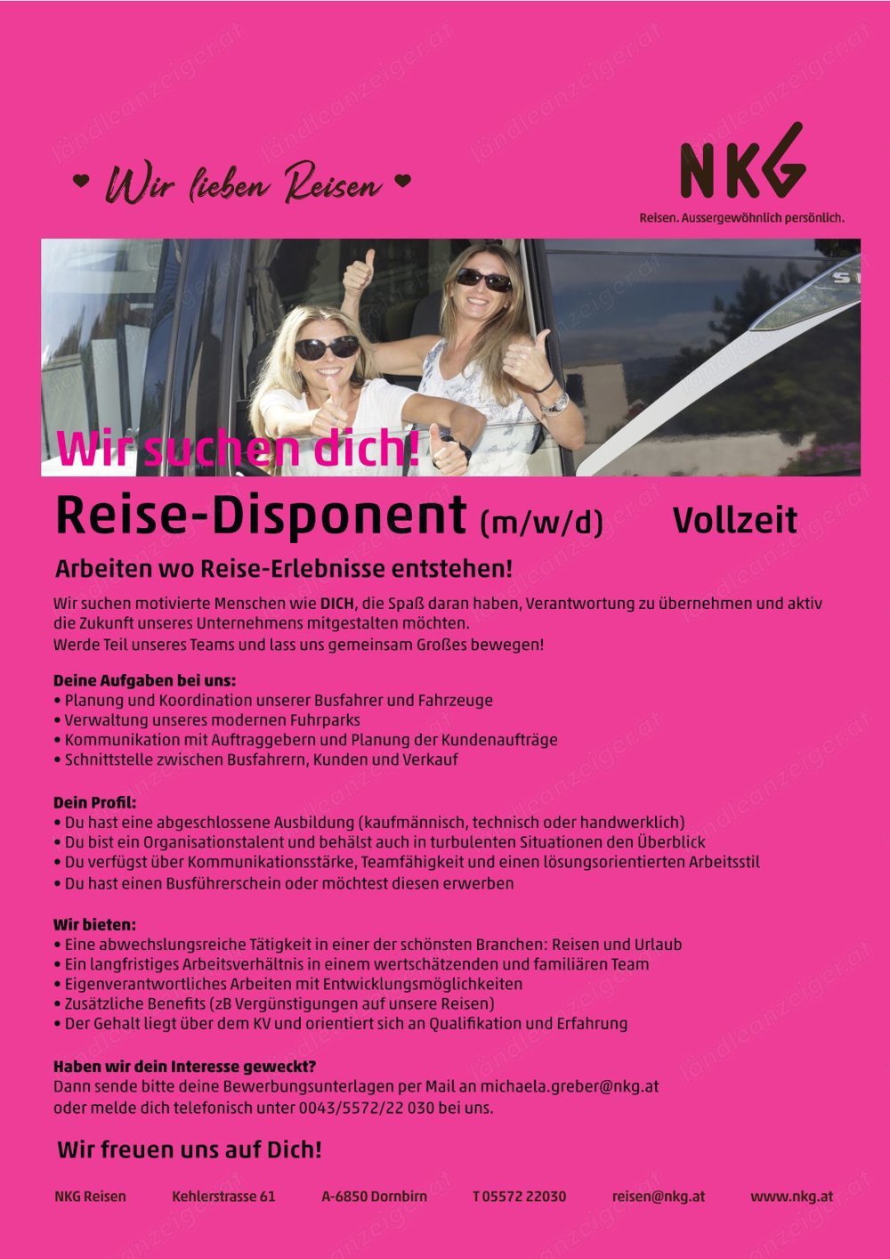 Reise-Disponent (m,w,d) - Wir suchen Dich!