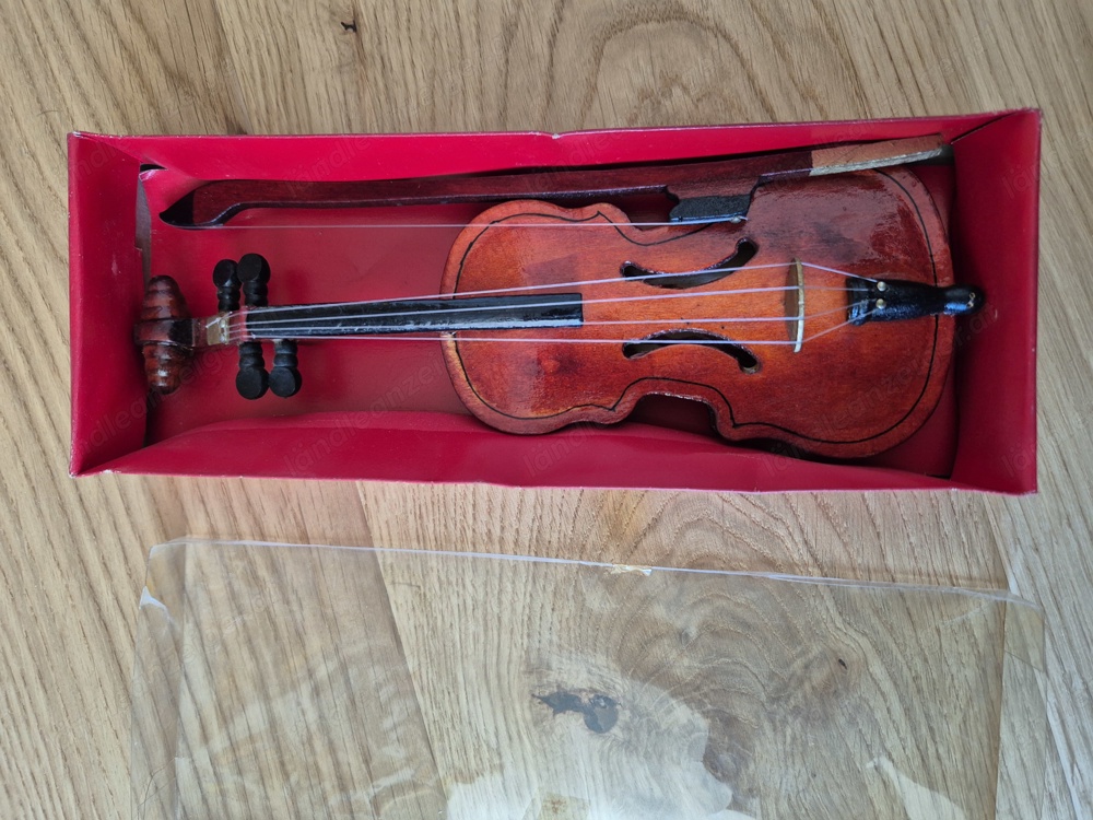 Deko Geige Violine mit Bogen 25cm