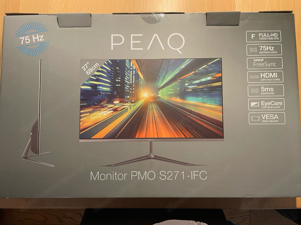 27" Peaq Monitor - Neuwertig in OVP