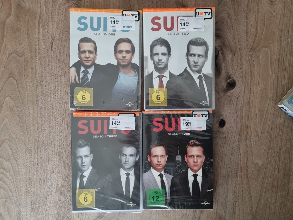 SUITS DVD Staffeln 1-4, original verpackt