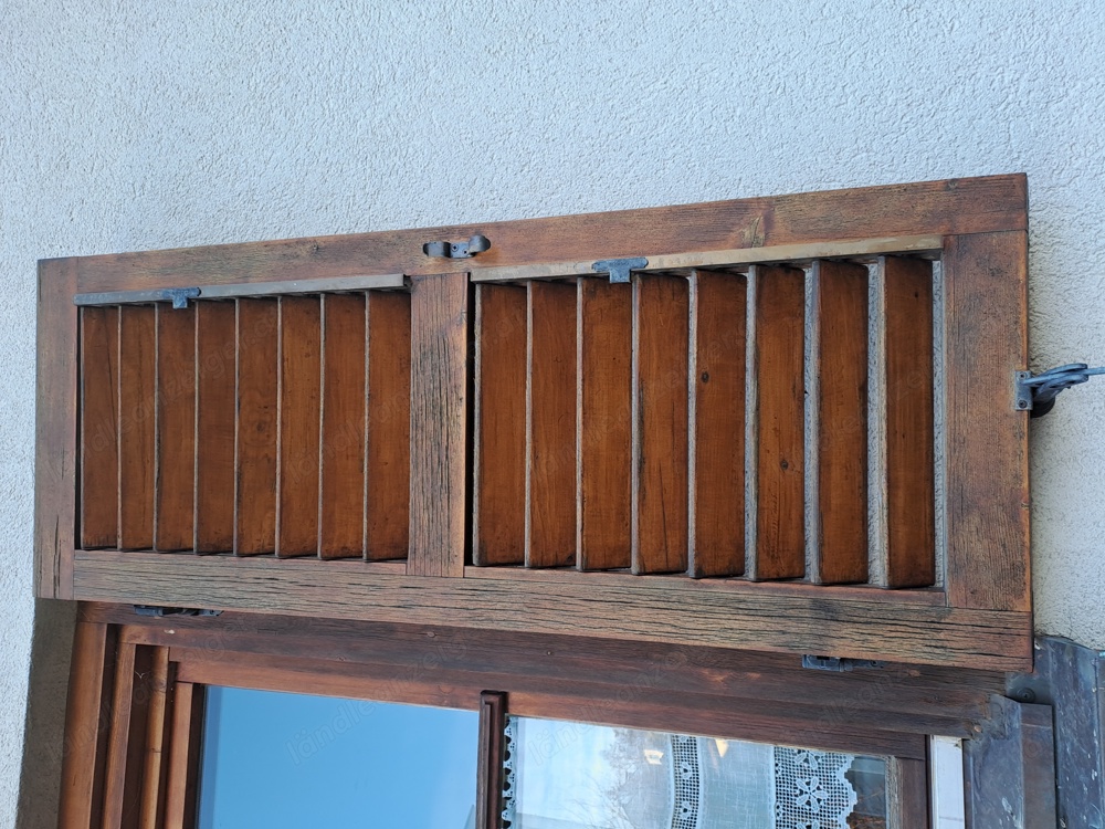 Holzfensterläden Lamellen verstellbar, 18 Paare, Deco 