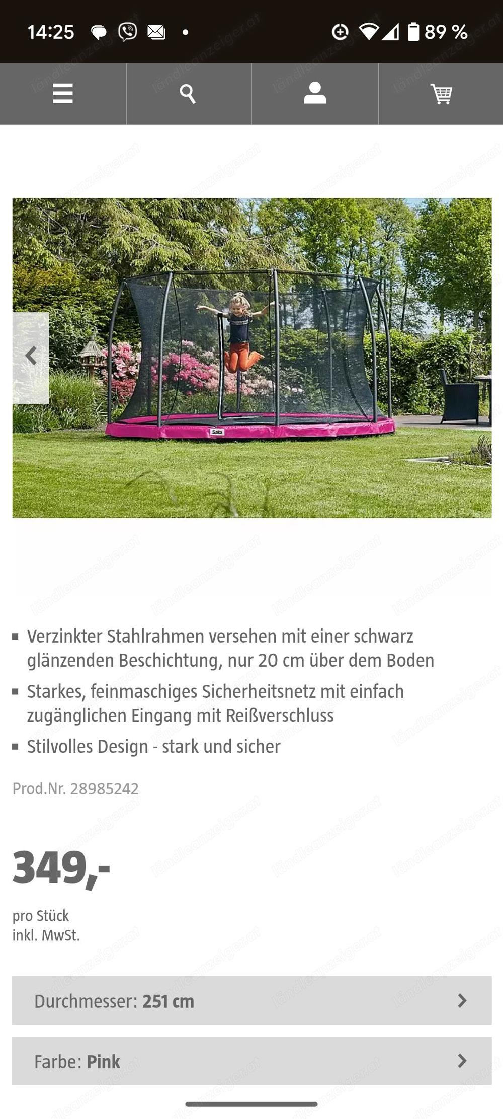 Trampolin NEU Originalverpackt 251 cm