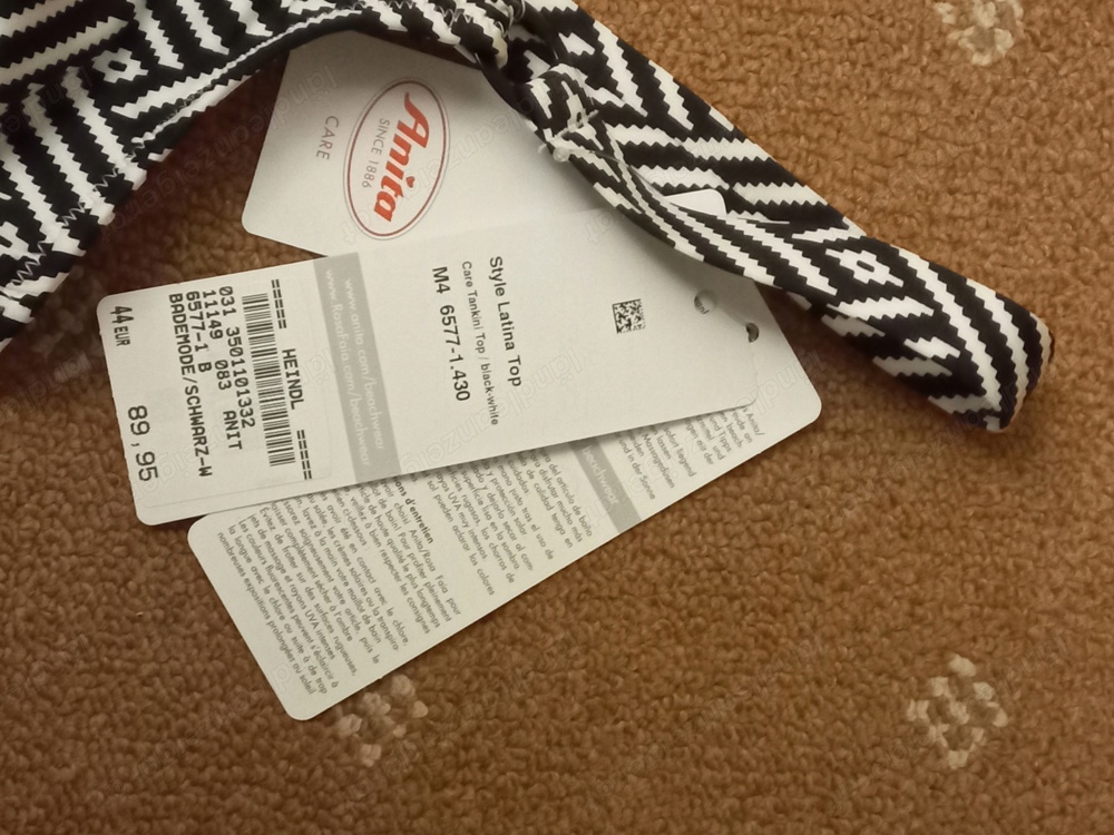 Neue Anita Bademode Top und Bikinihose Neupreis   120,- !!!