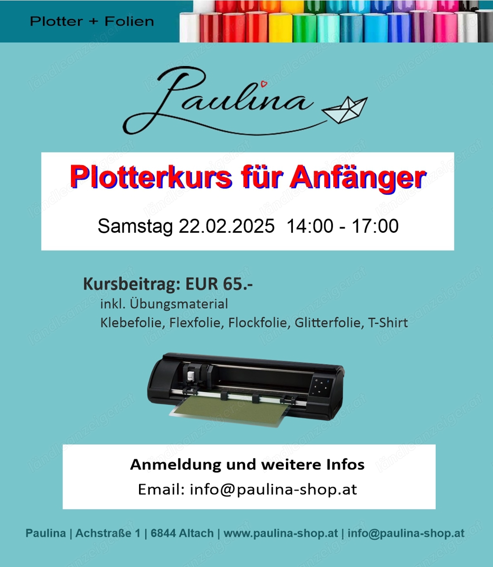 Plotterkurs für Anfänger - Workshop