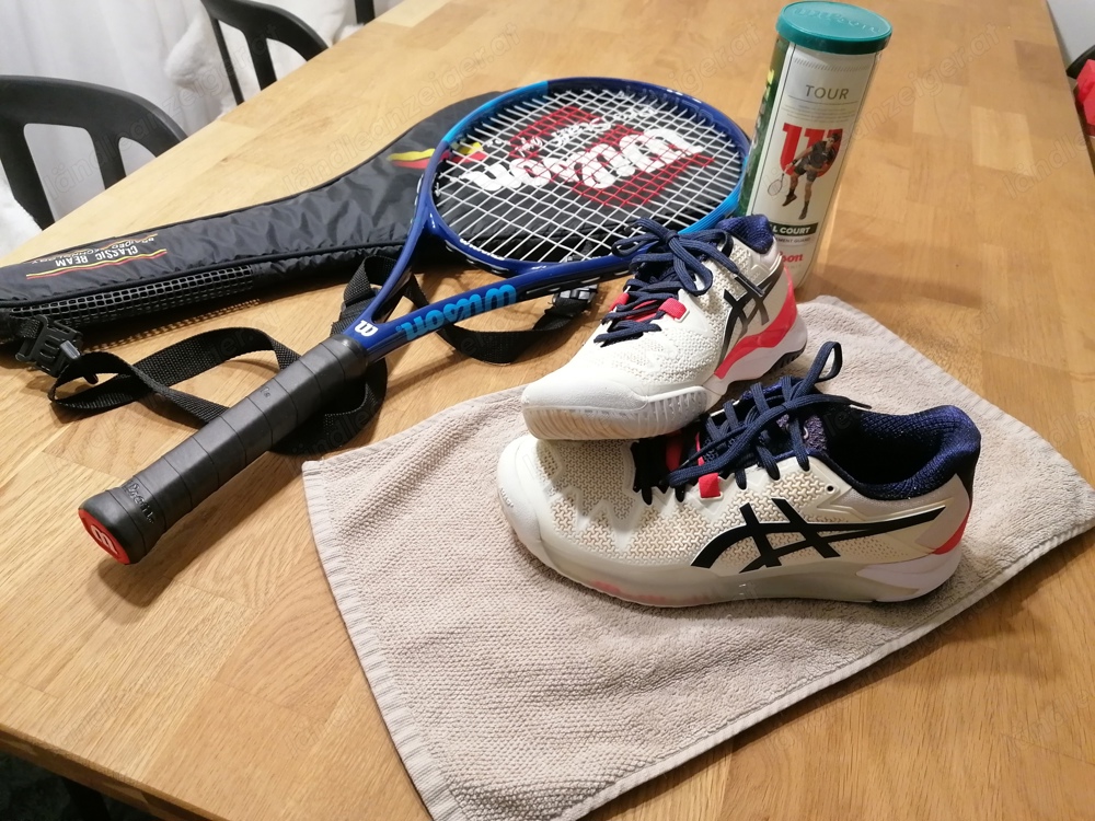 Tennisschuhe Tennisschläger SET