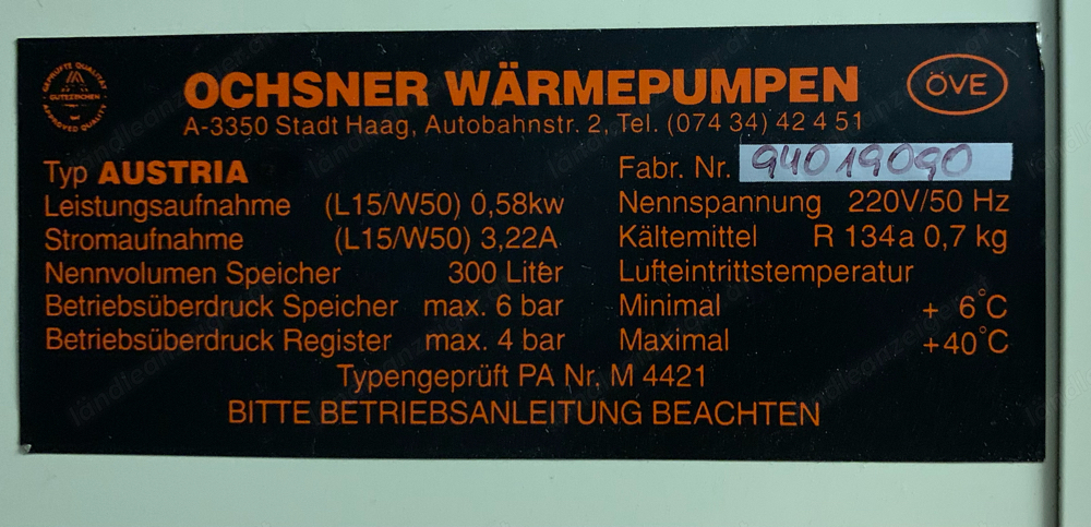 Ochsner Luftwärmepumpe