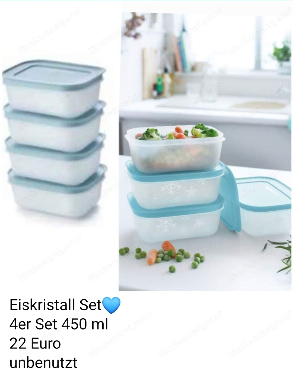 4er Eiskristall 450 ml Tupperware NEU