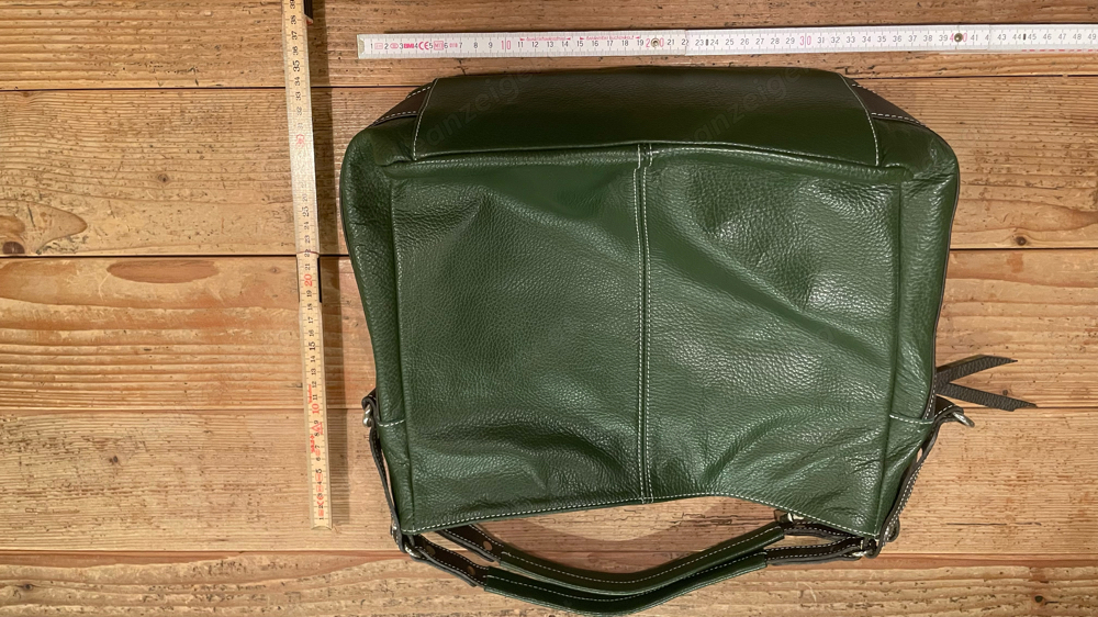 Tasche Leder grün braun