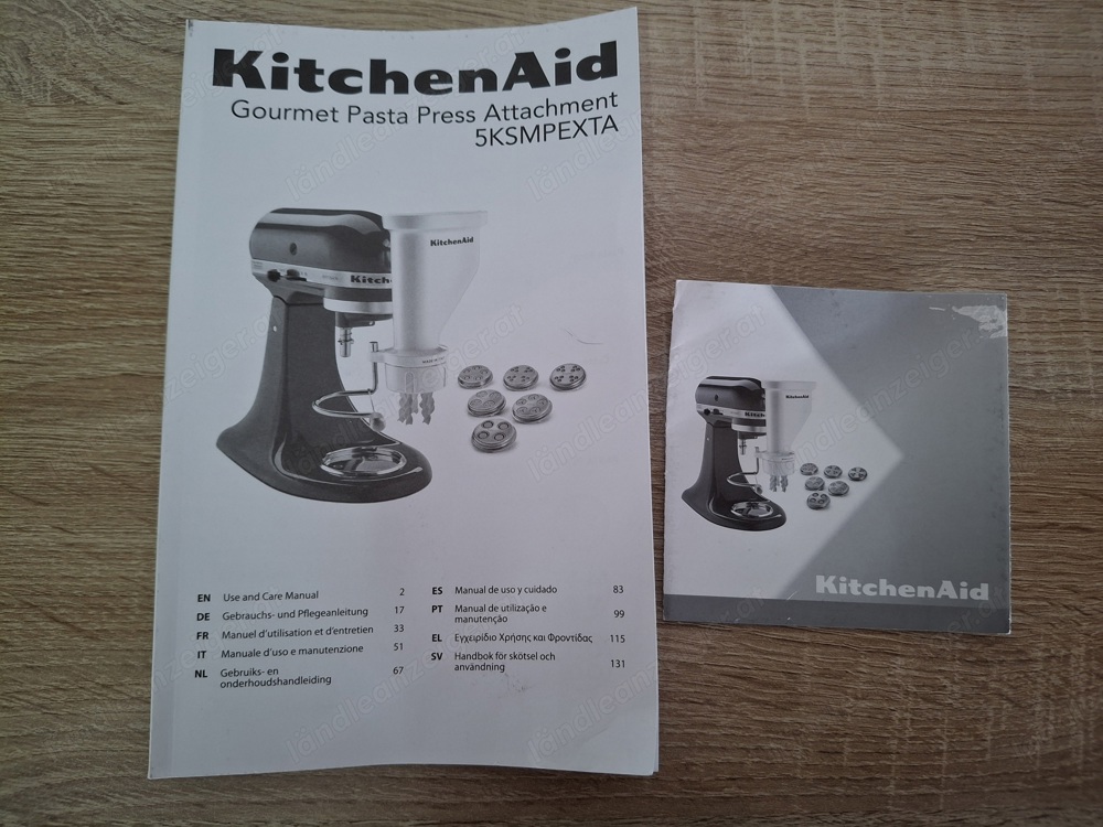 Kitchen aid pasta press