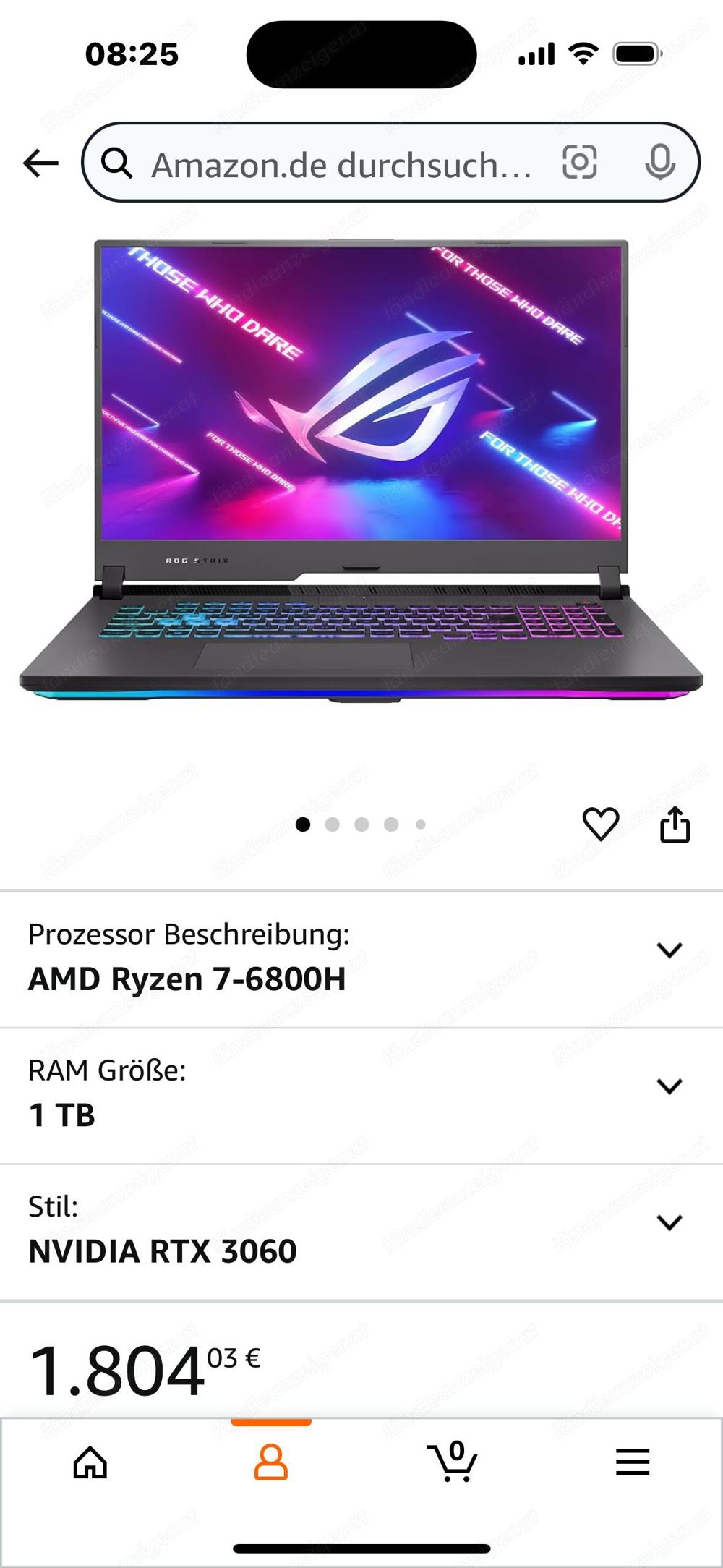 Asus rog Laptop zu verkaufen 