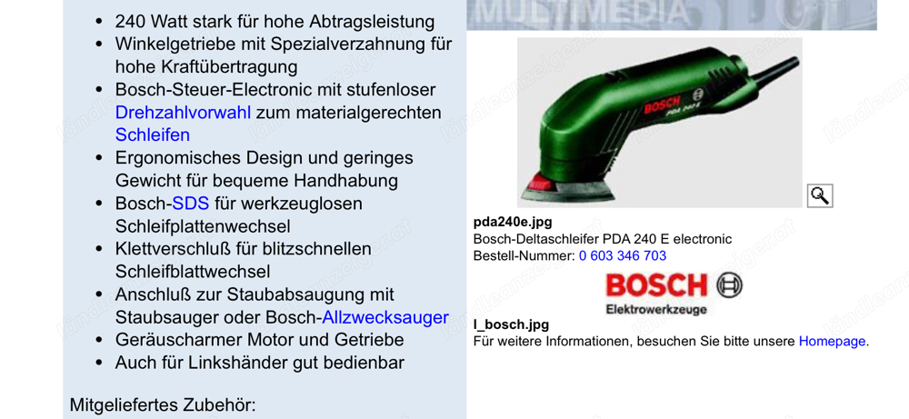 Bosch Deltaschleifer mit Koffer