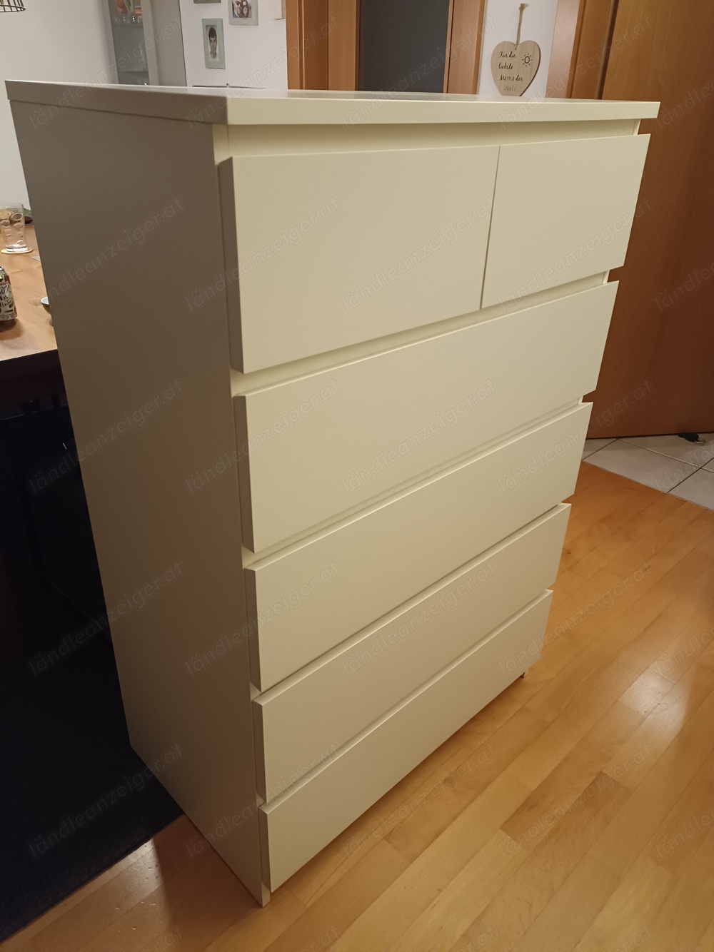 IKEA MALM Kommode mit 6 Schubladen, weiß, 80x123cm