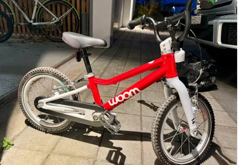 Woom 2 Kinderfahrrad Farbe rot 