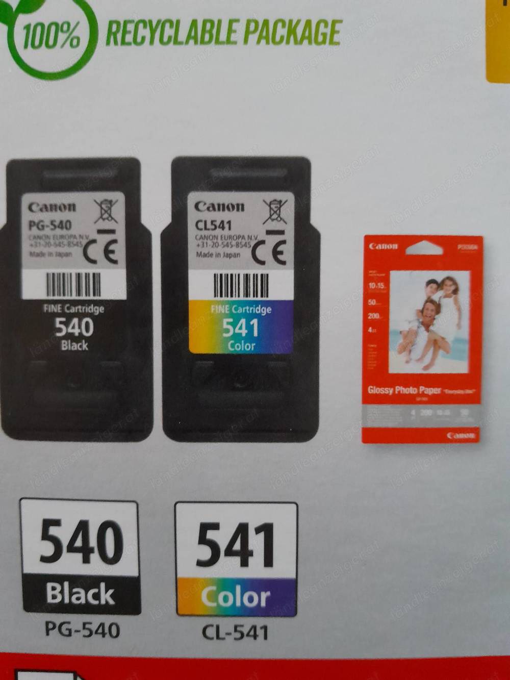 Canon-Drucker-Patronen PG 540 Schwarz und CL 541 Farbe