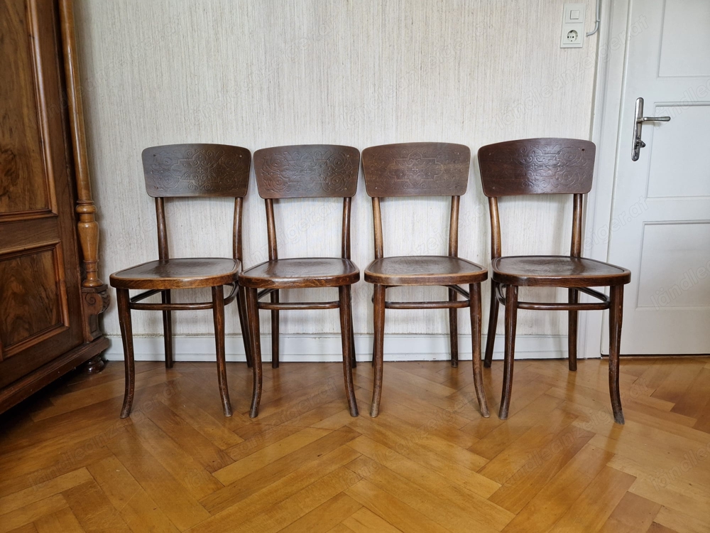 4er Set original Thonet Stühle 