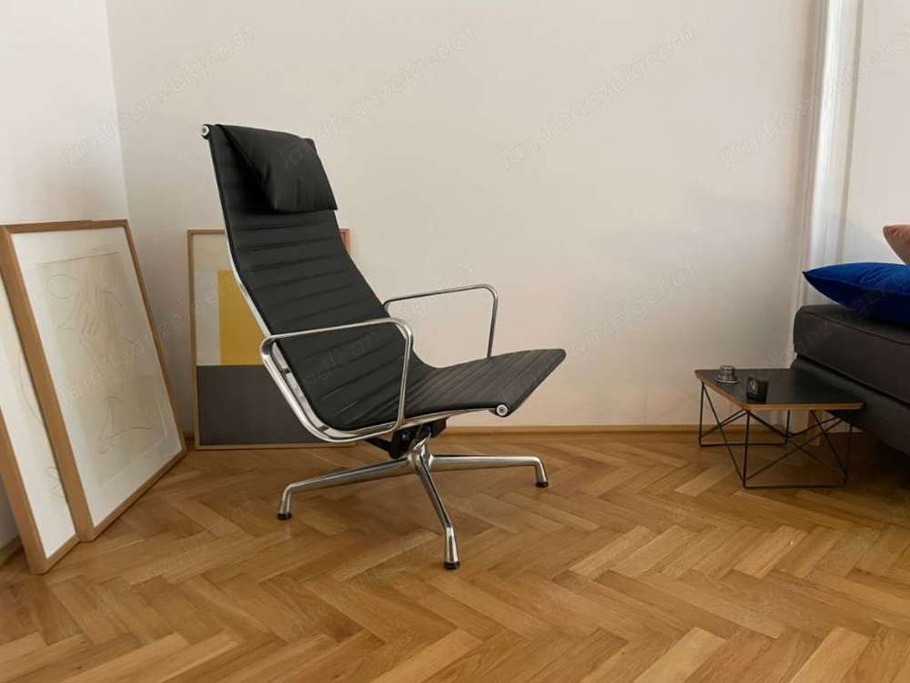 Vitra EA 124 Leder Sessel