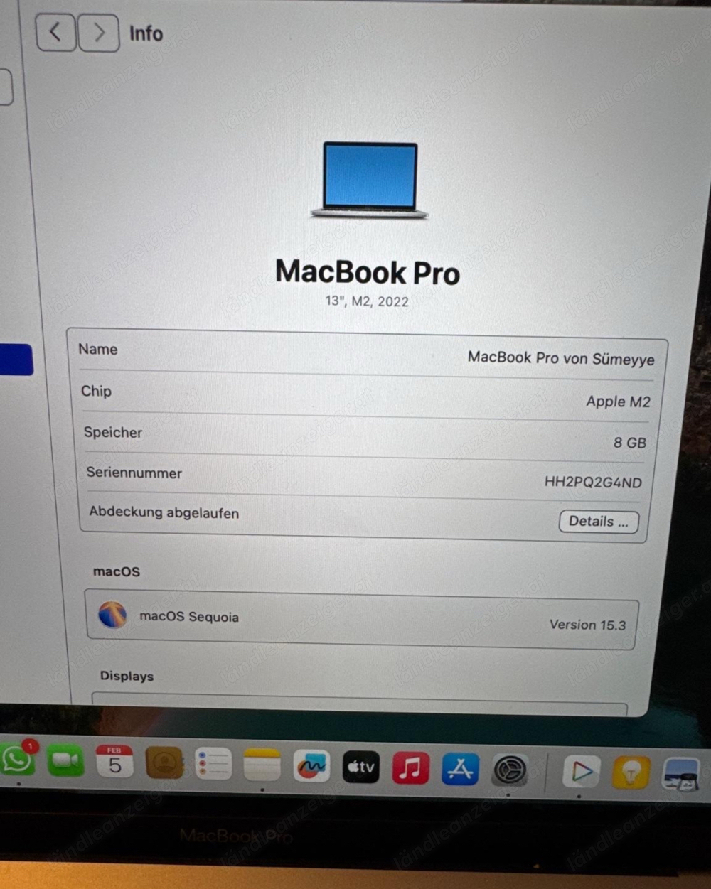 MacBook Pro 13 M2  2022