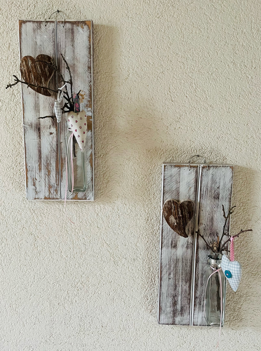 2 Stück Deko Wand Shabby