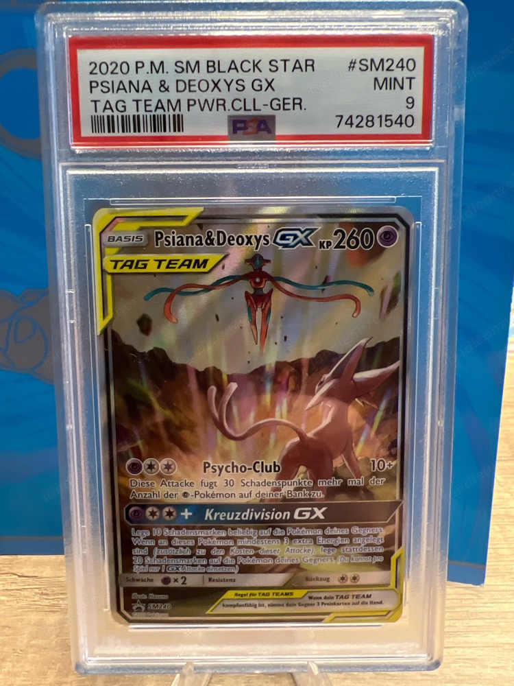 PokemonKarte Psiana & Deoxys PSA 9