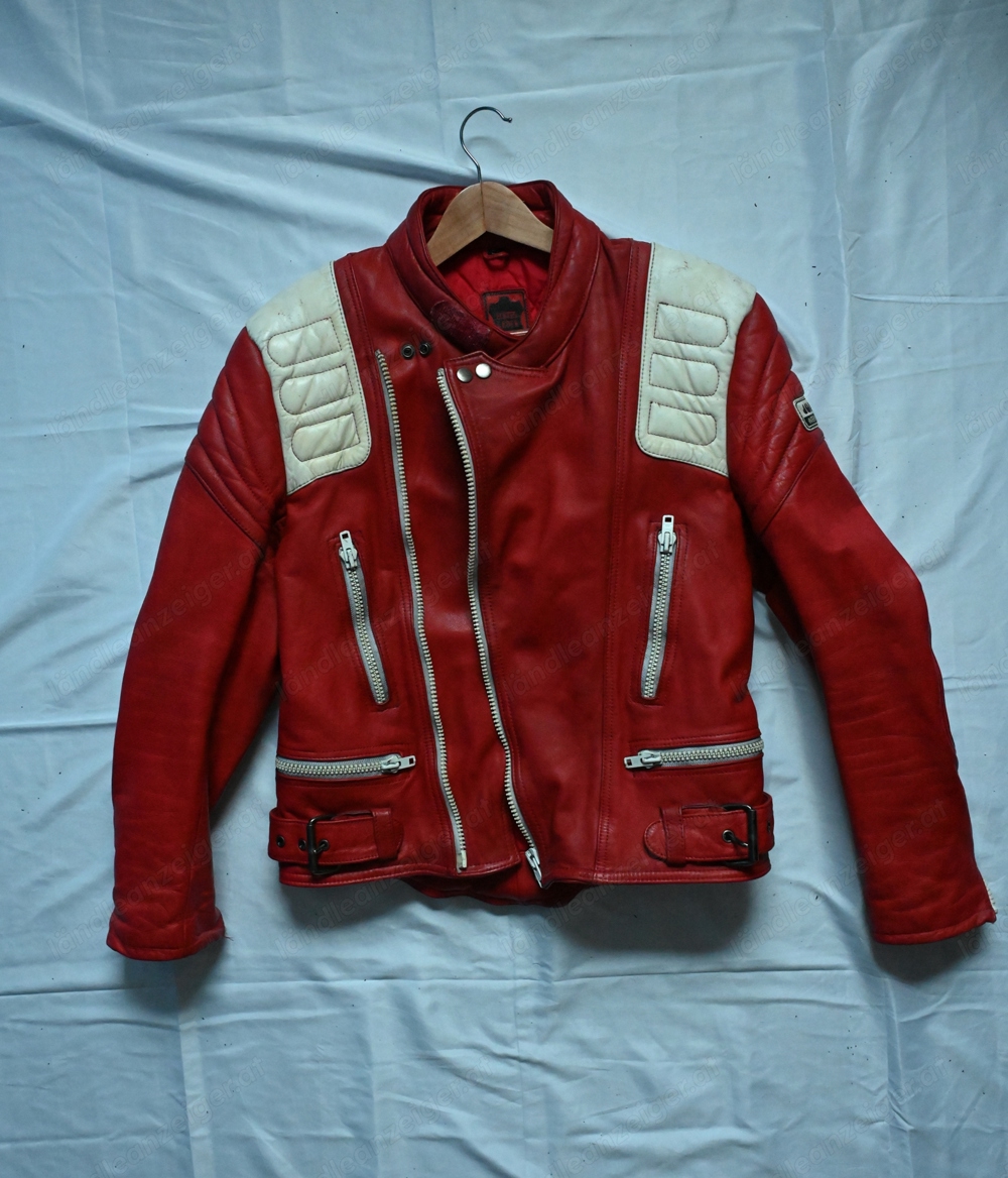 Lederjacke rot Motorrad