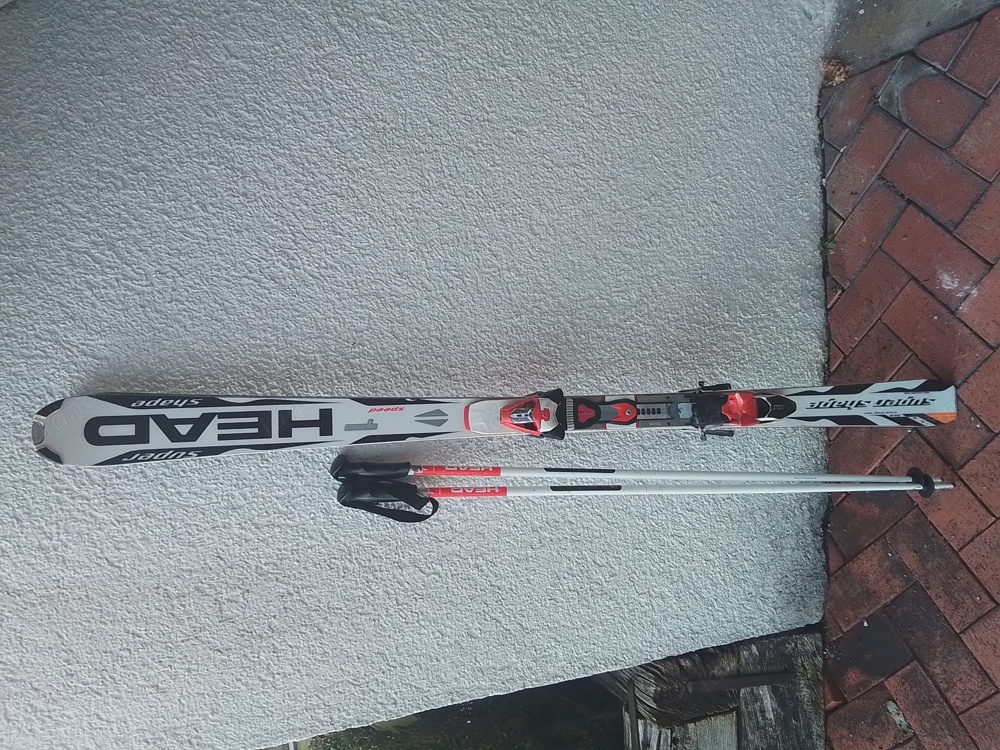 Head Supershape Ski, 170cm, Stöcke, Helm und Brille