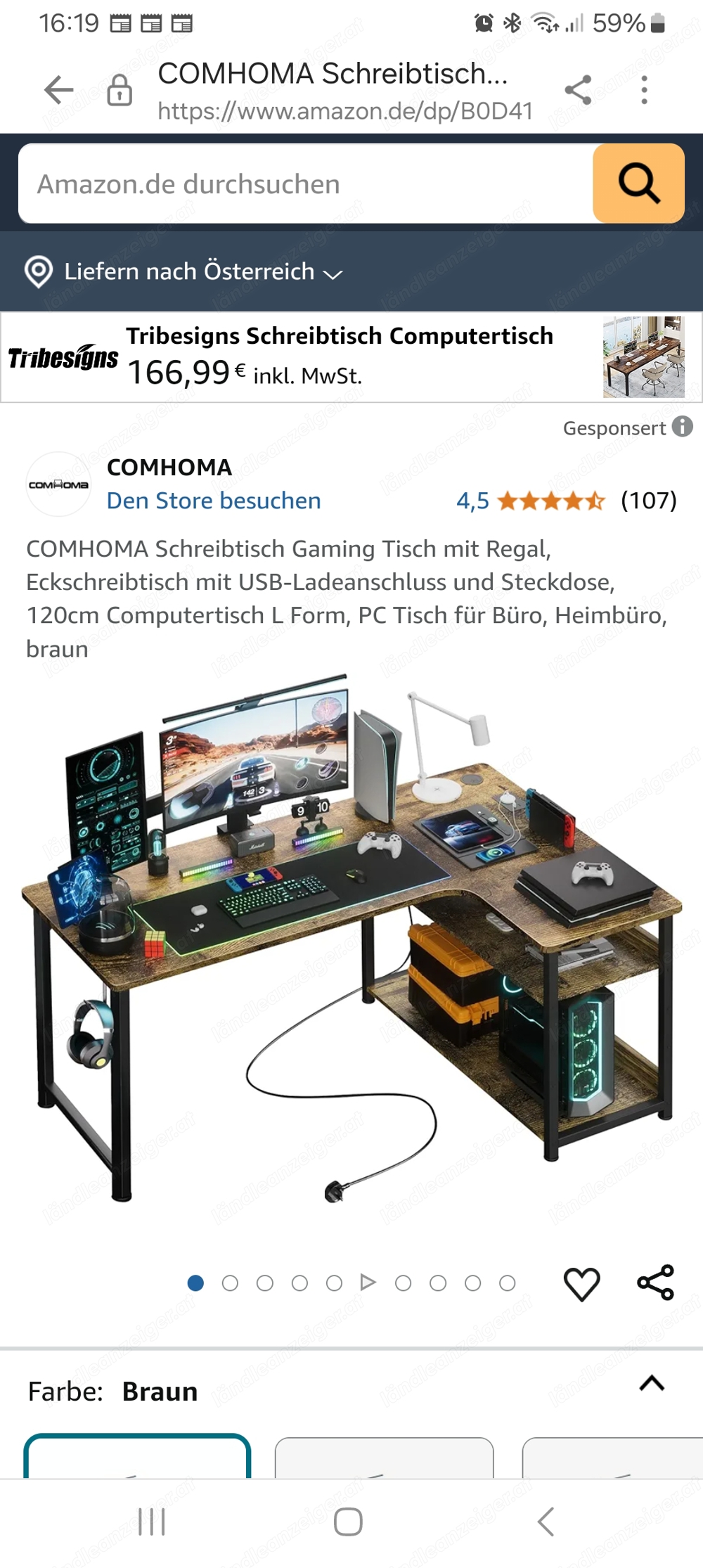 Neuer Gamingtisch zu verkaufen