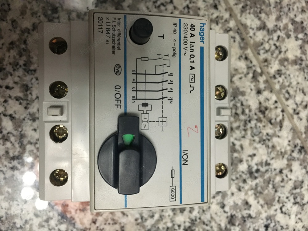 FI-SCHALTER Fehlerstromschutzschalter Hager