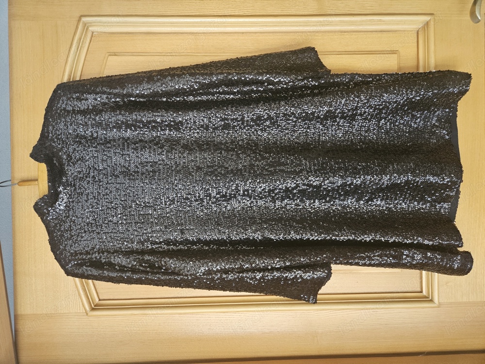 Cocktailkleid mit Pailetten schwarz